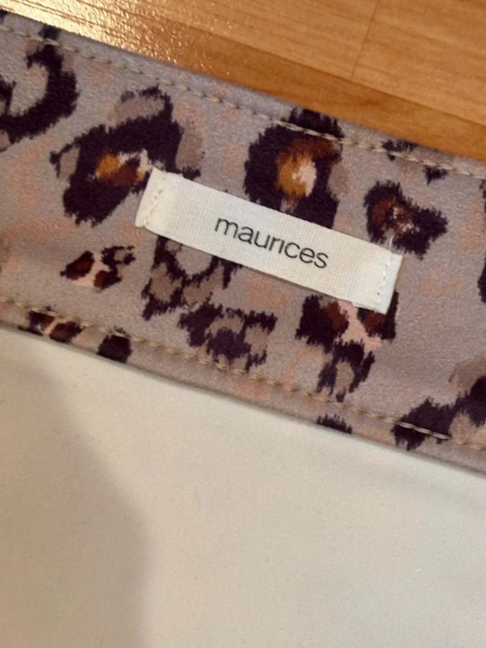 Maurices Tan Leopard‎ Button-Front Mini Skirt